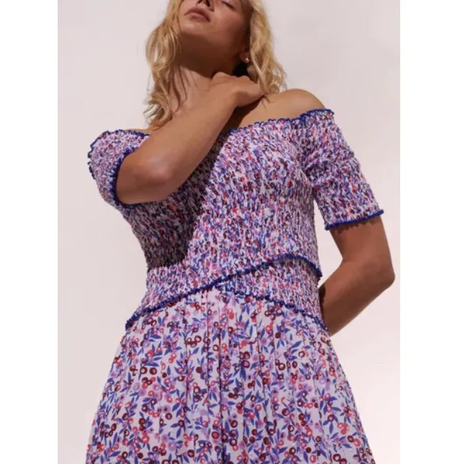 Poupette st Barth midi dress Soledad in purple XS - Image 3