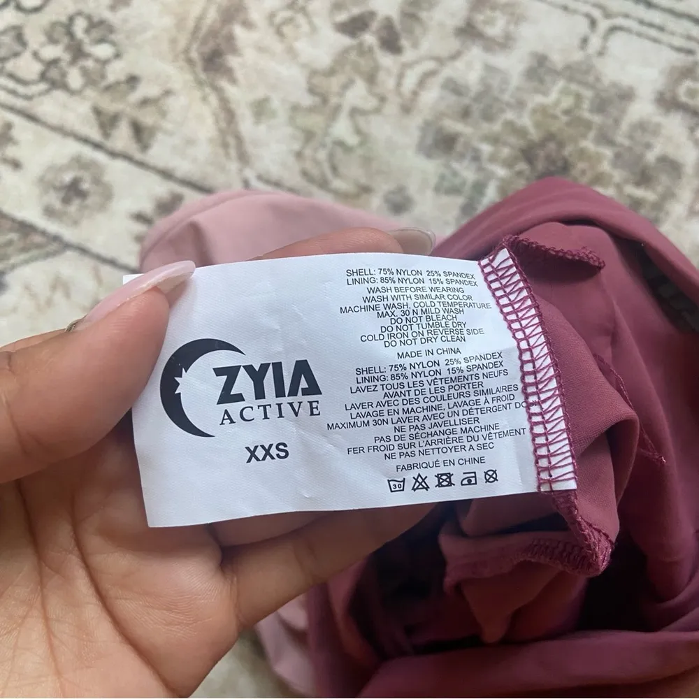 ZYIA Pink and Burgundy Shirts with Spandex - Image 5