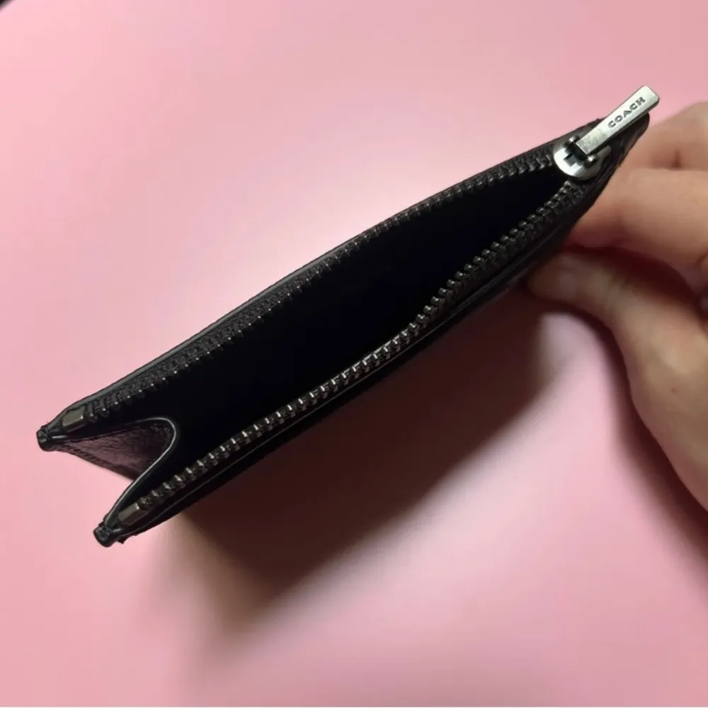 NWOT Coach Leather Card Case Wallet Black - Image 2