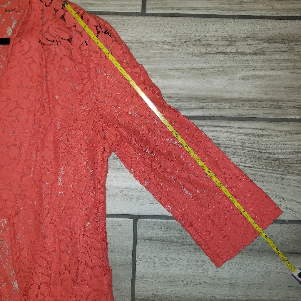 Pinky Coral Lace Blazer Pink - Image 5