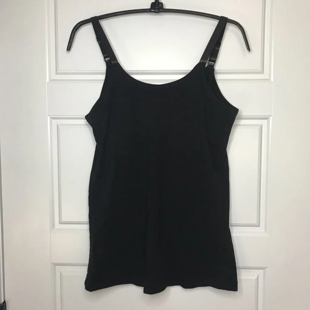 Lamaze‎ Women's Maternity Nursing Camisole Size Medium Knit Black Breast Feeding - Image 4