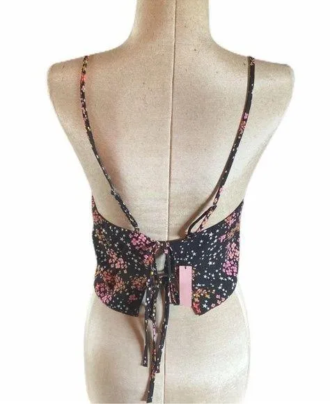 Victoria's Secret victoria secret floral reversible chiffon crop top - Image 5