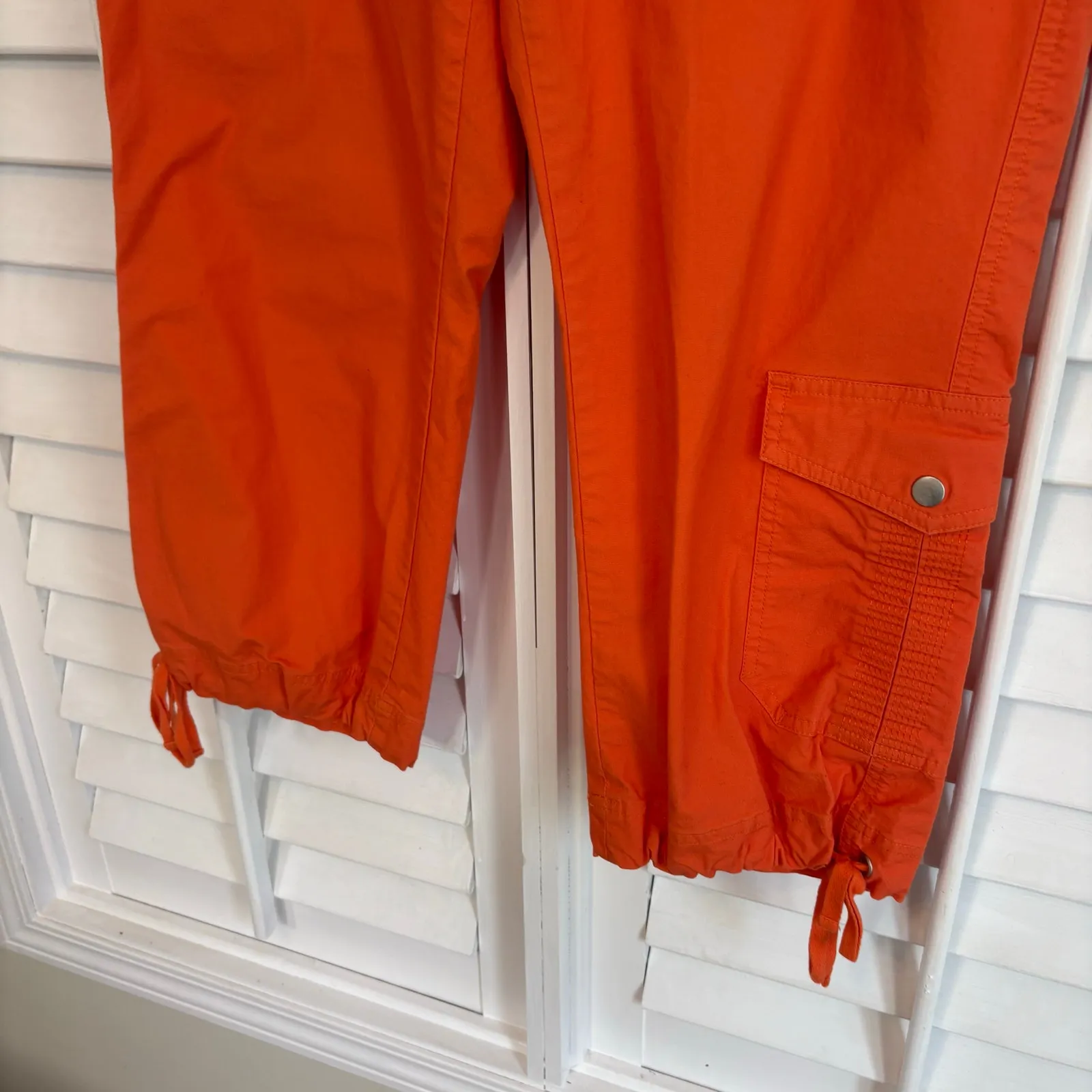 Coldwater‎ Creek Orange Cargo Crops Size 8 - Image 5