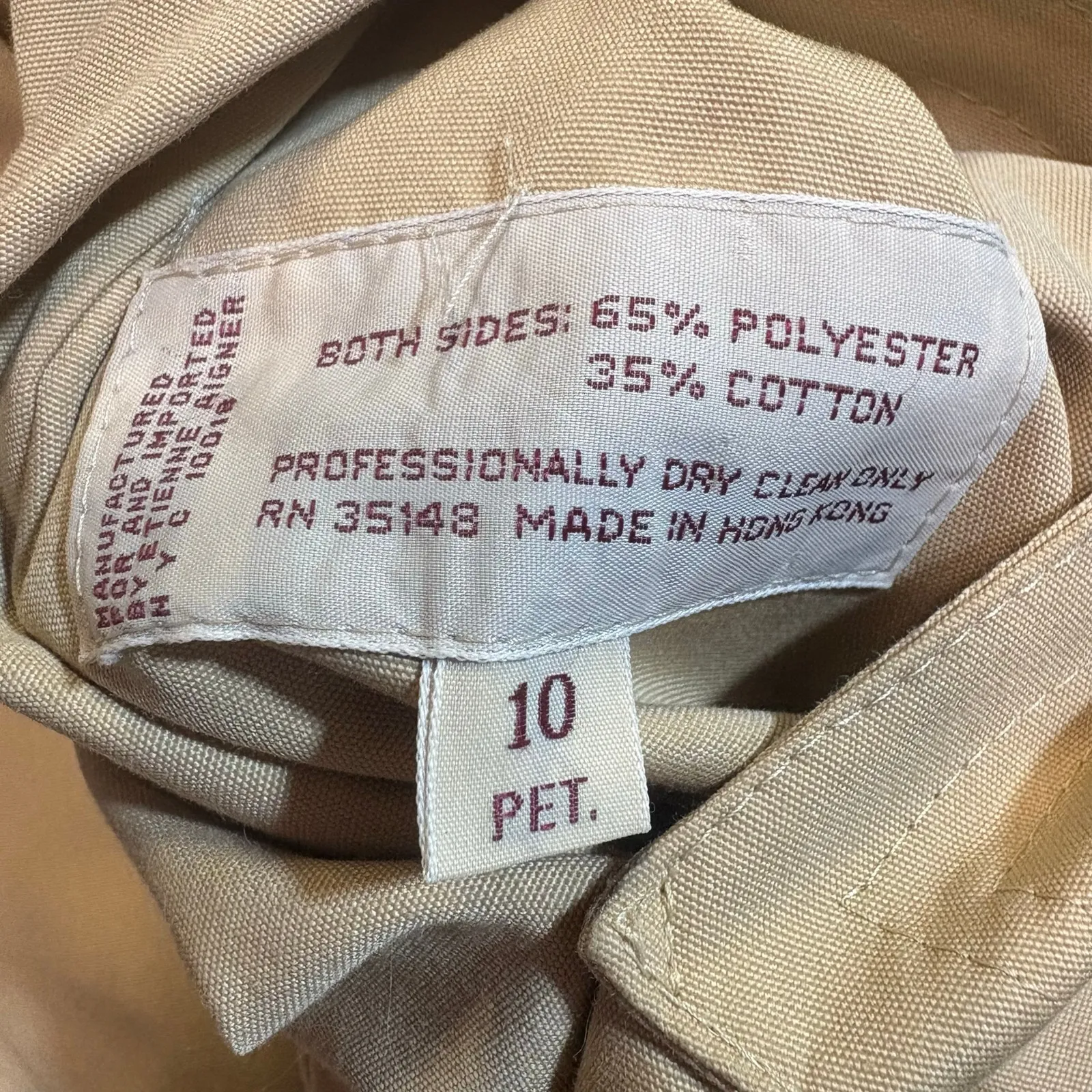 VTG Etienne Aigner Reversible Trench Coat 10P Beige Red Tie Waist Long Length - Image 14