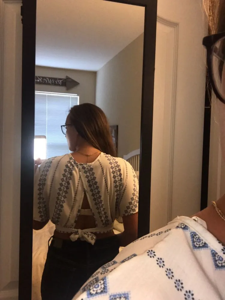 Papaya White Crop Top - Image 3