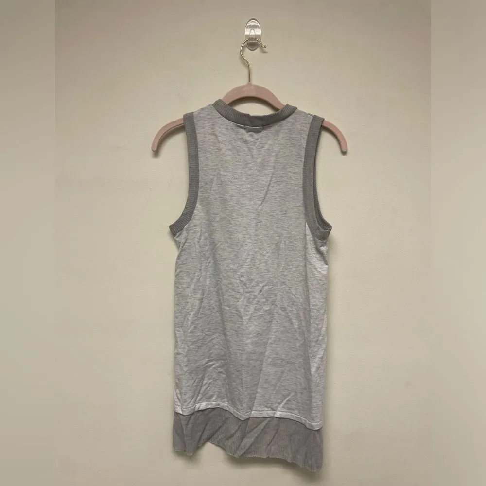 Silence + Noise Kelly Two Tone Grey High Low Tunic Tank Top SZ XS - Image 4