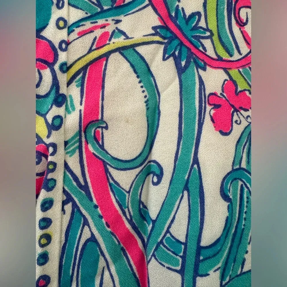 Lilly Pulitzer Long Story Colette Swing Tunic Dress Bell Sleeves Giraffe XXS - Image 4