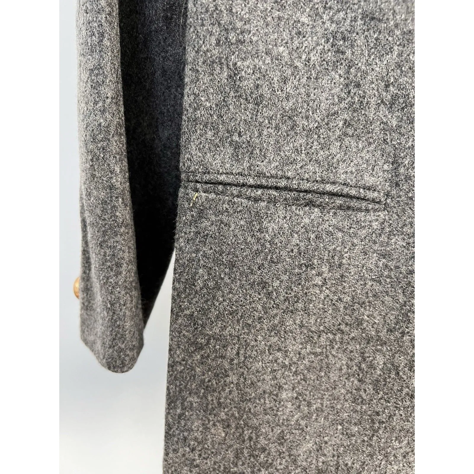 Bretton Sport Women’s 100% Wool Charcoal Grey Vintage Blazer Jacket Size 8 EUC - Image 4