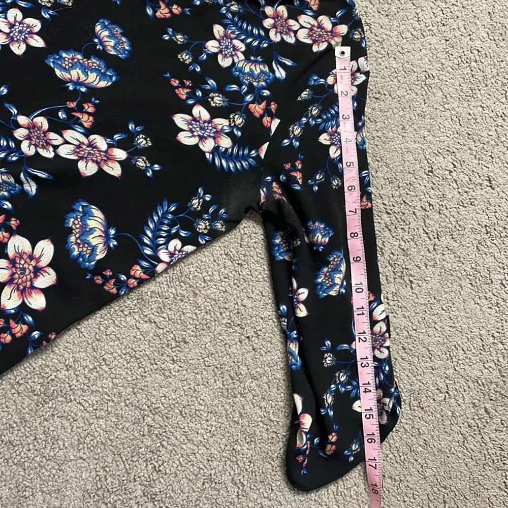 Pink Republic Navy Blue Floral Blouse | Size XL Juniors - Image 12