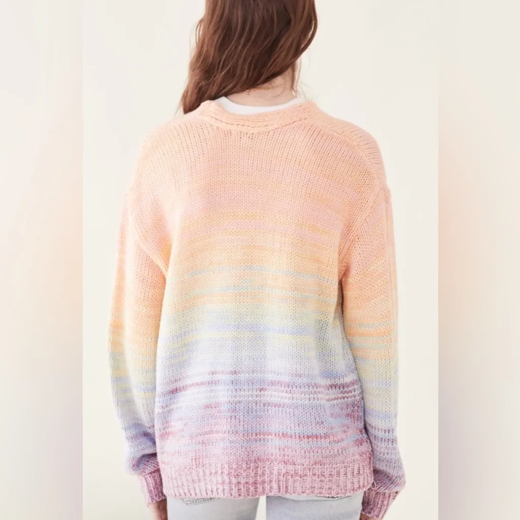 525 America Mixed Marl Stripe Cardigan - Image 2