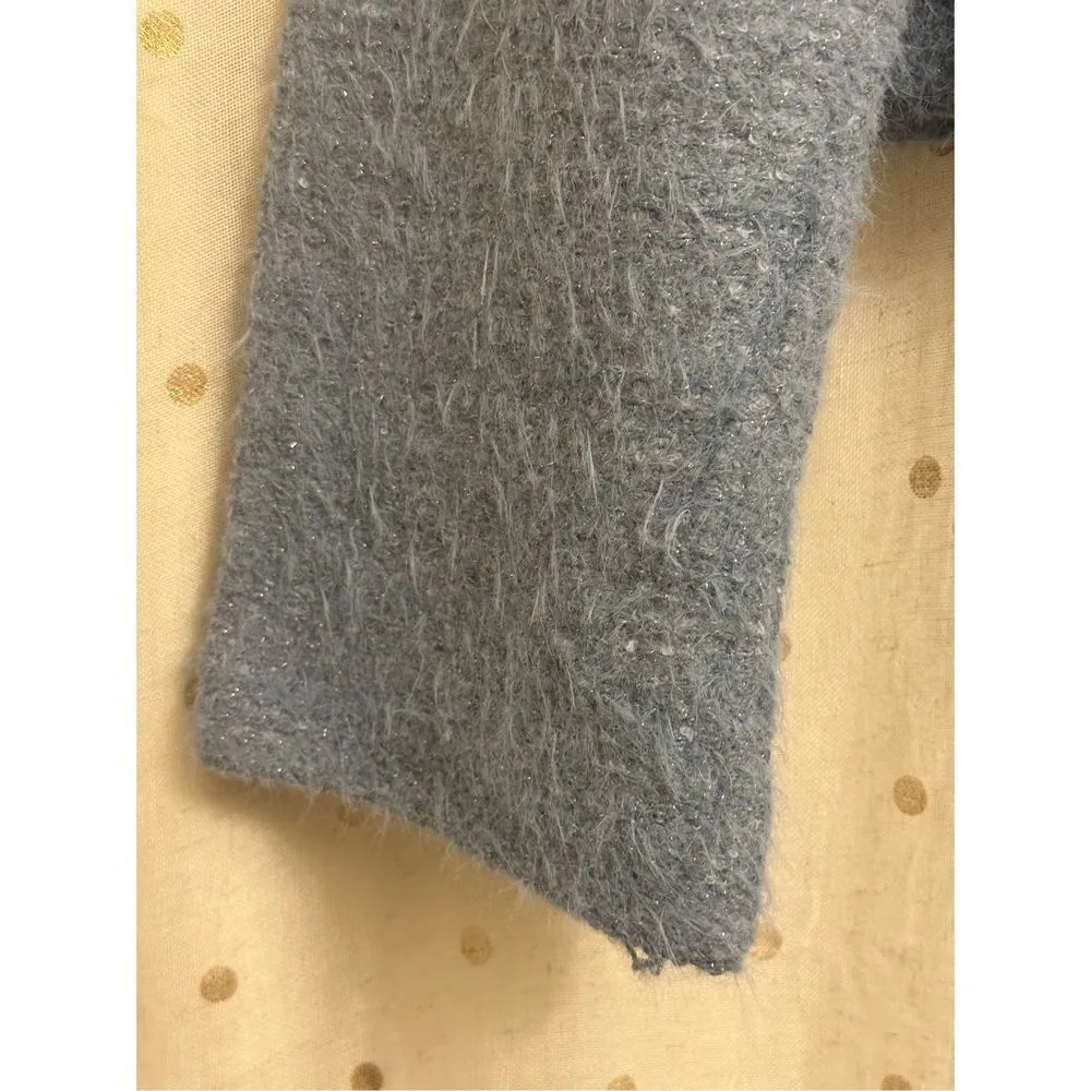 Zara Large Fuzzy Sweater - Pastel Blue - Image 4