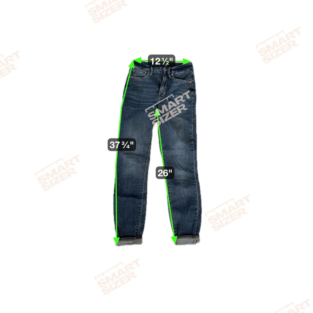 Good American Dark Blue Ankle Jeans - Image 3