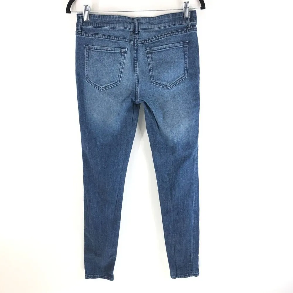 Forever 21 Womens Skinny Jeans Dark Wash Stretch 28 - Image 2