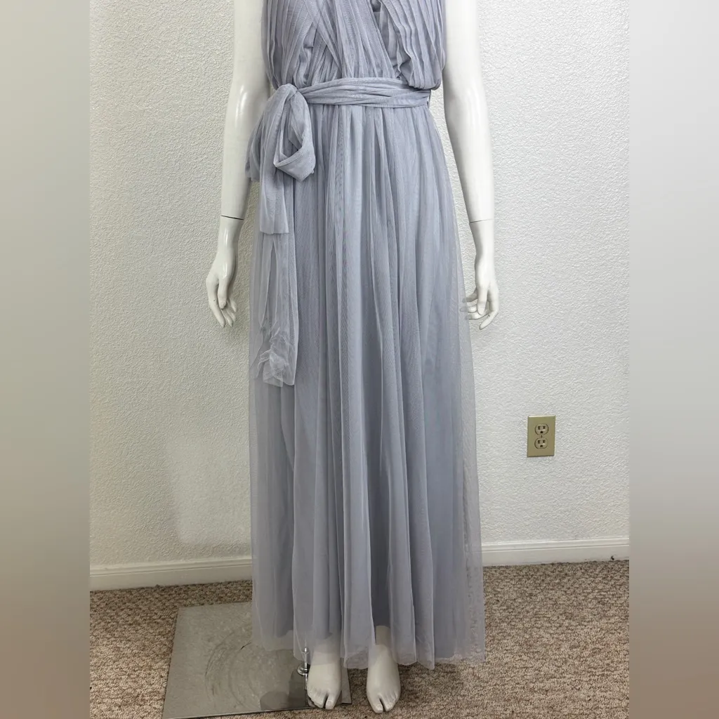 Birdy Grey Convertible Romantic Strapless Dusty Blue Bridesmaid  Dress Size 3XL - Image 6
