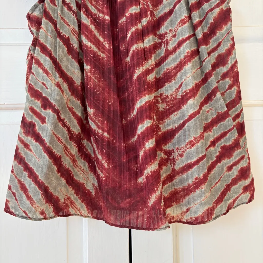 Ulla Johnson Blouse Laila Top Ruffle Short Sleeve in Canyon Tie Dye - Image 7