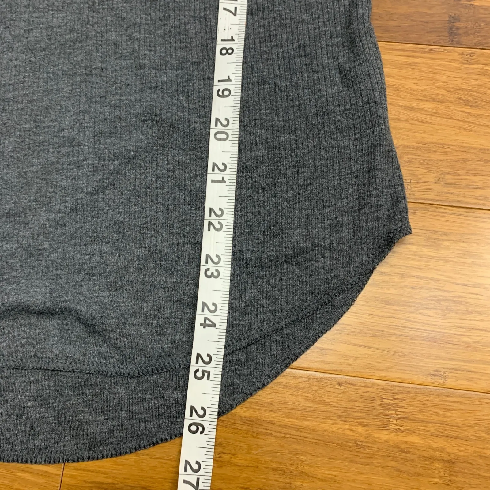 Gap Love TrueSleep Henley Top Womens‎ Small Gray Long Sleeve Ribbed Knit Casual - Image 8