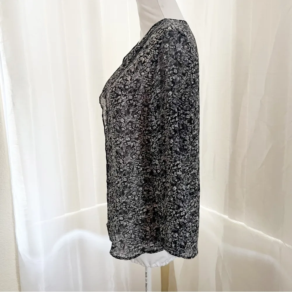 Philosophy Blue floral dressy blouse Size S - Image 2