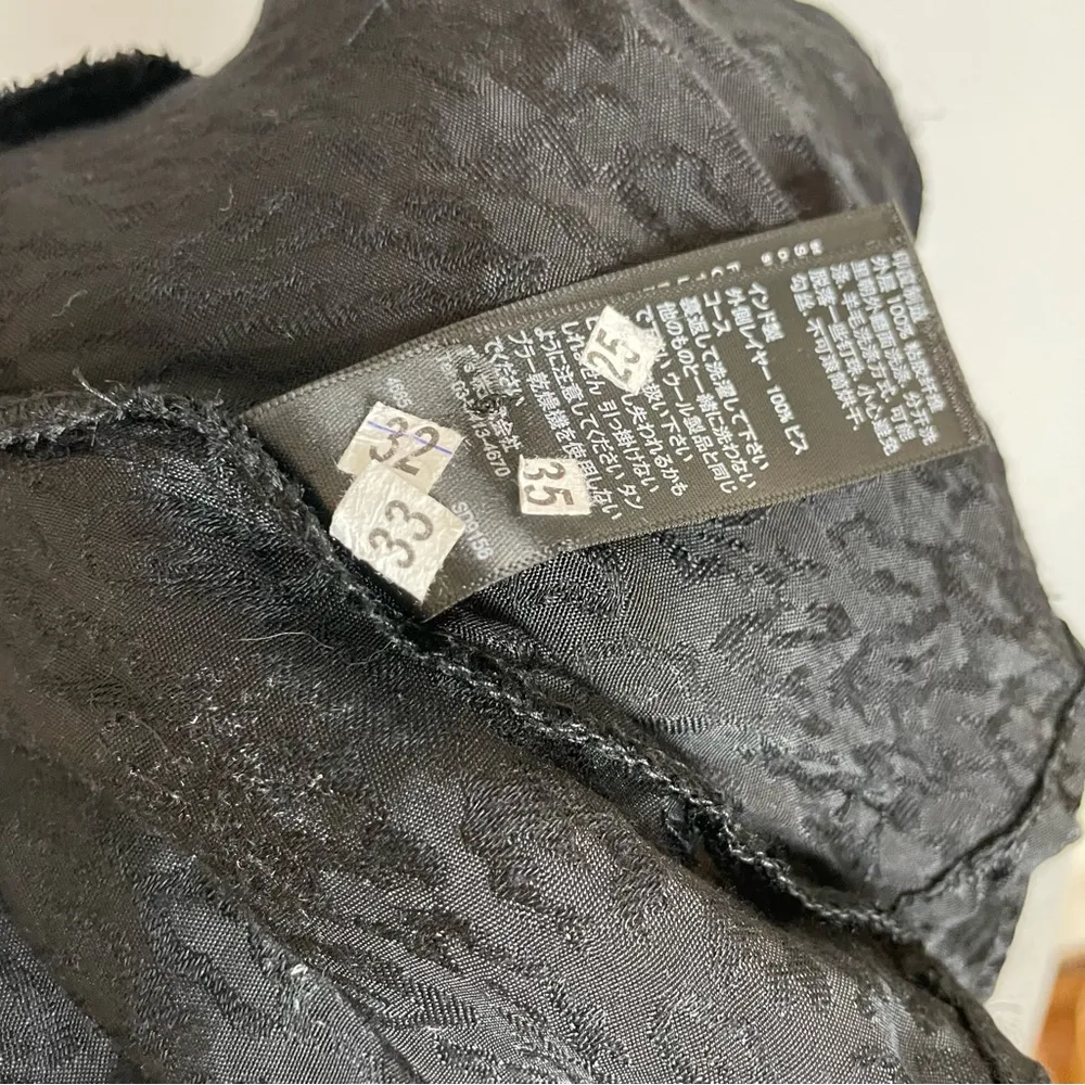 Topshop Blouse Cut-Out Black Leopard Print Beaded Peplum Long Sleeves Size 8 Top - Image 6