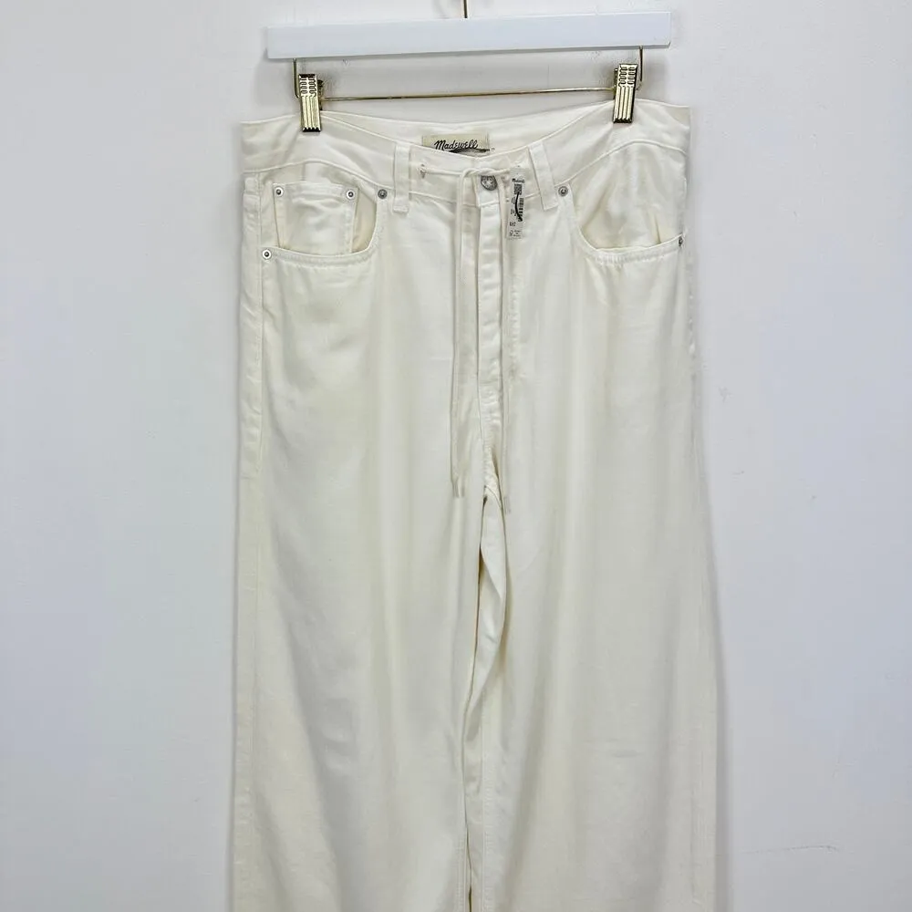 Madewell Low Slung Baggy Jean Airy Denim Vintage Canvas White Relaxed US 27 NWT - Image 8