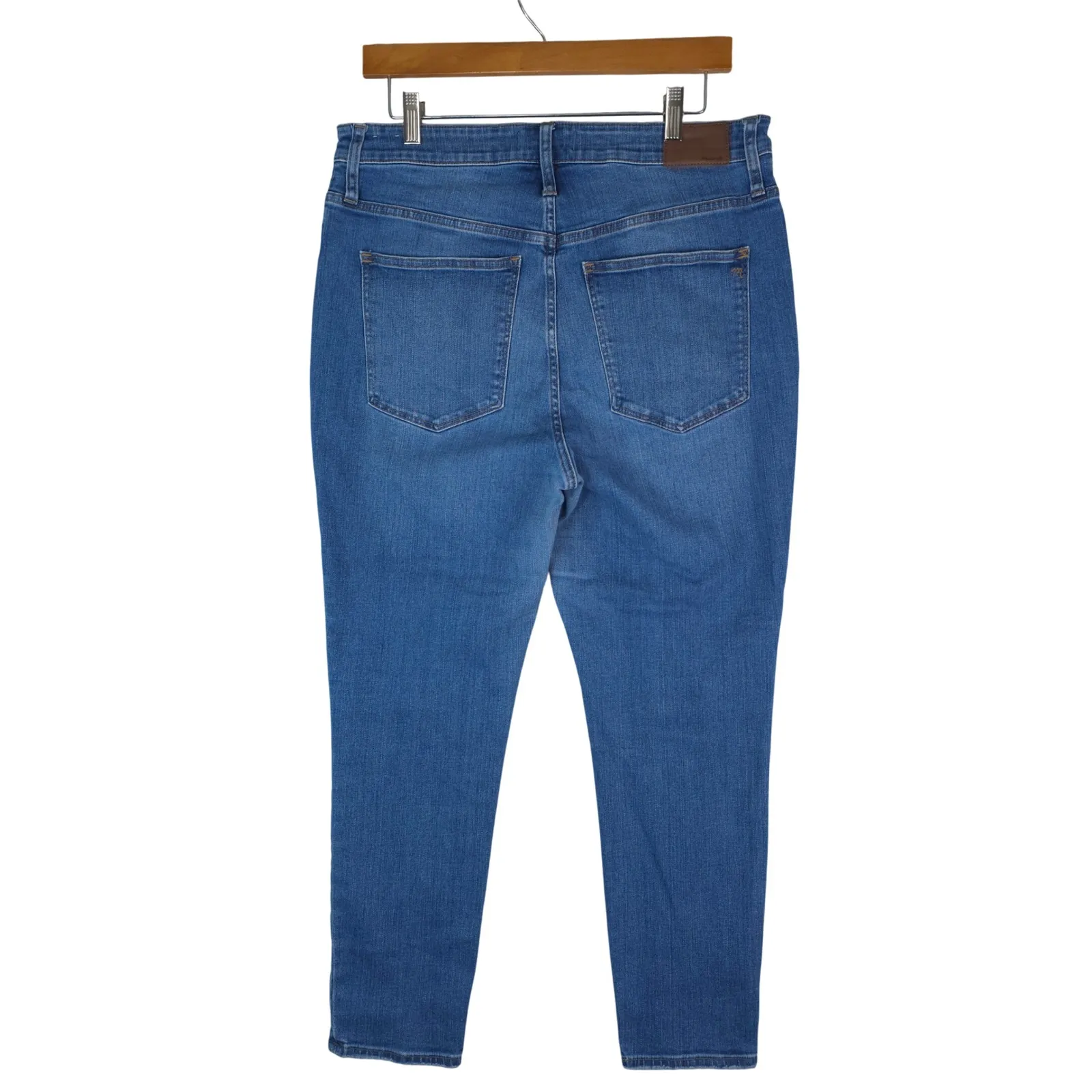 Madewell Jeans Womens 31 (33x25) Curvy High Rise Skinny Crop Blue Denim Casual - Image 2