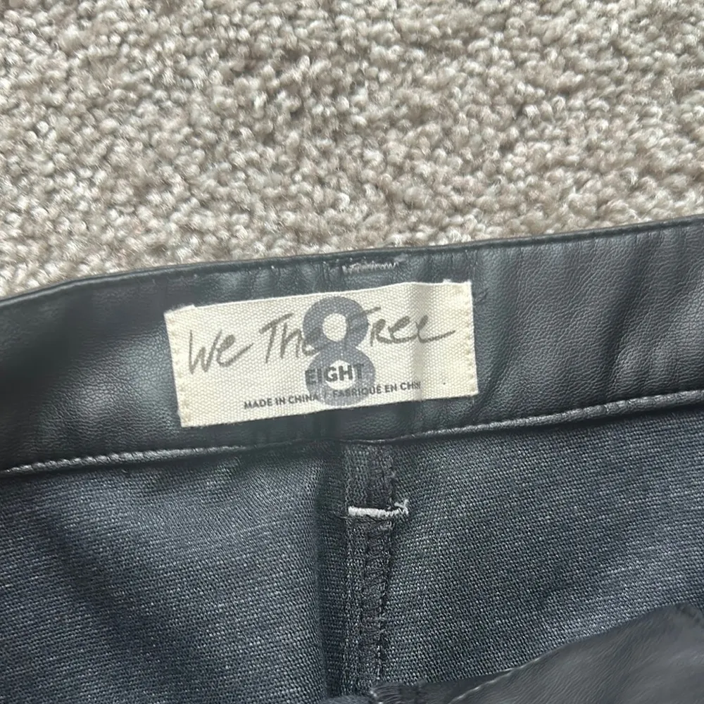 We The Free Black Faux Leather Pants - Image 2