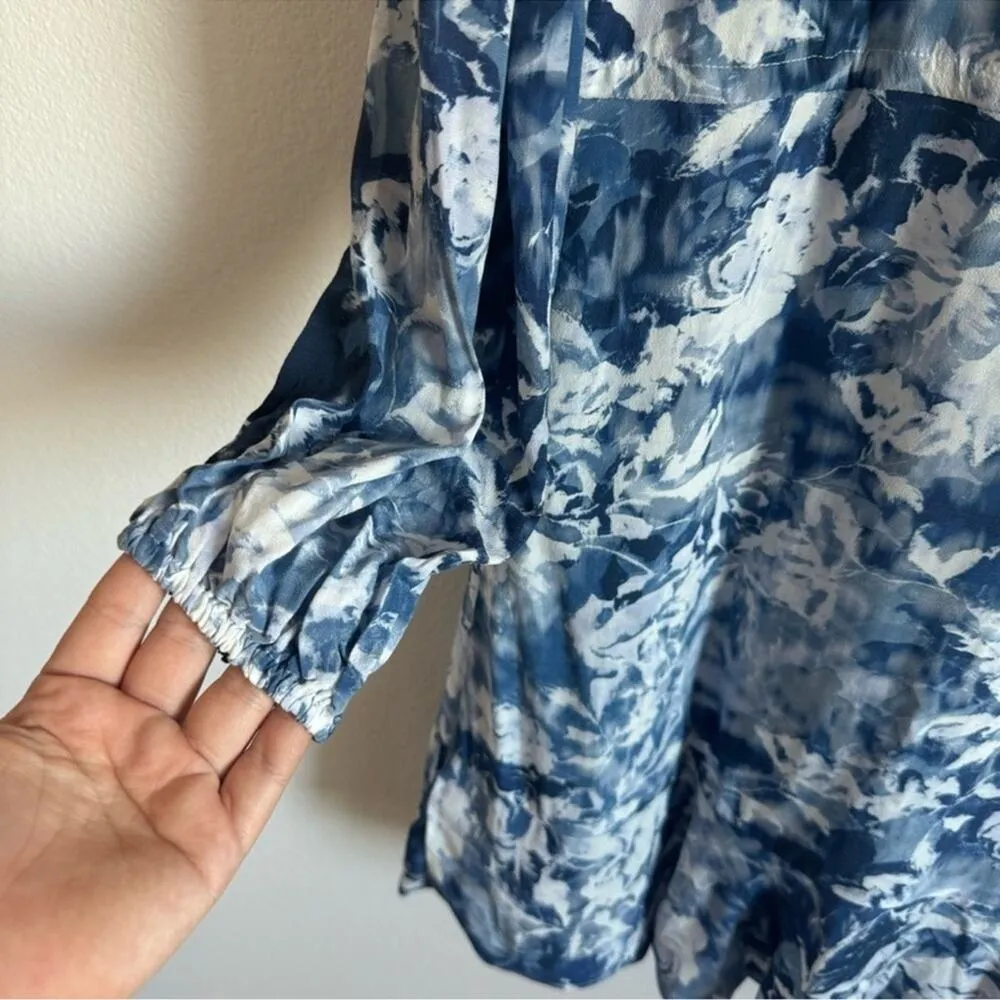 Madewell‎ Tie-Waist Mini Shirtdress in Floral Crepe Size: 6, NWT - Image 7