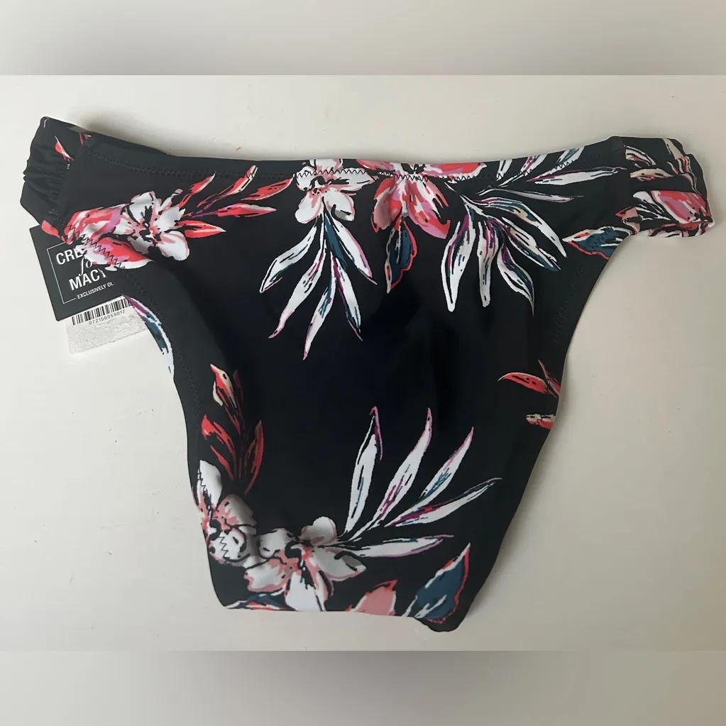 Bar III Women’s Tropical Escape Floral Print Hipster Bikini Bottom Small - Image 5