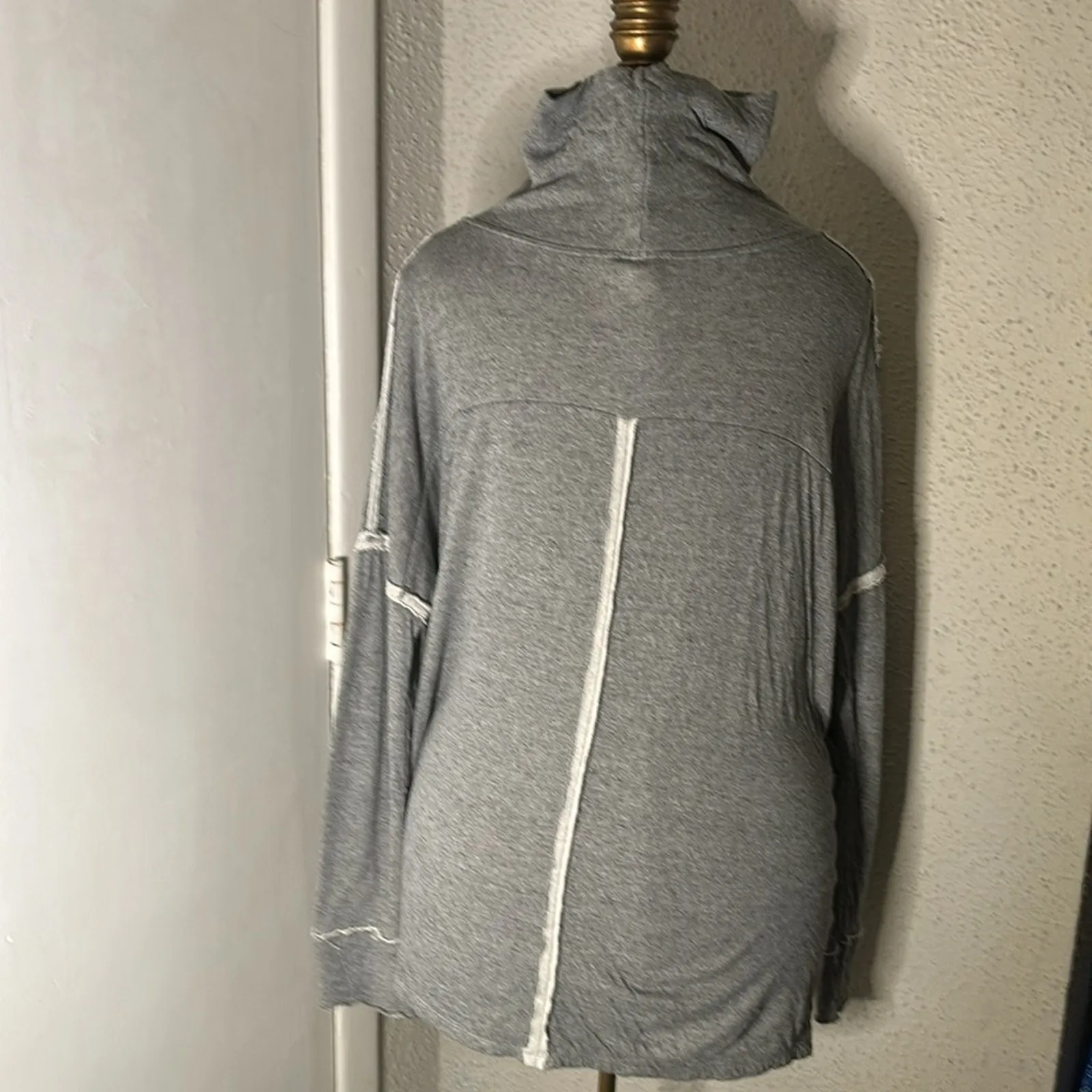 Free People We The Free Long Flight Slouchy Gray Sweater.S Oversize Comfy Cozy - Image 3