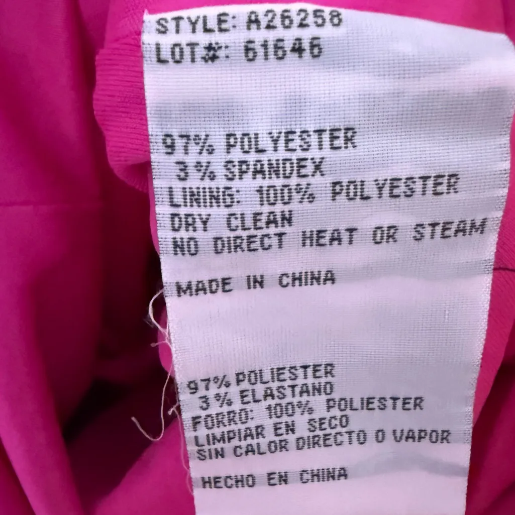 AQUA Formal Women’s Satin Mermaid Bustier Gown Fuchsia Sz 8 - Image 8