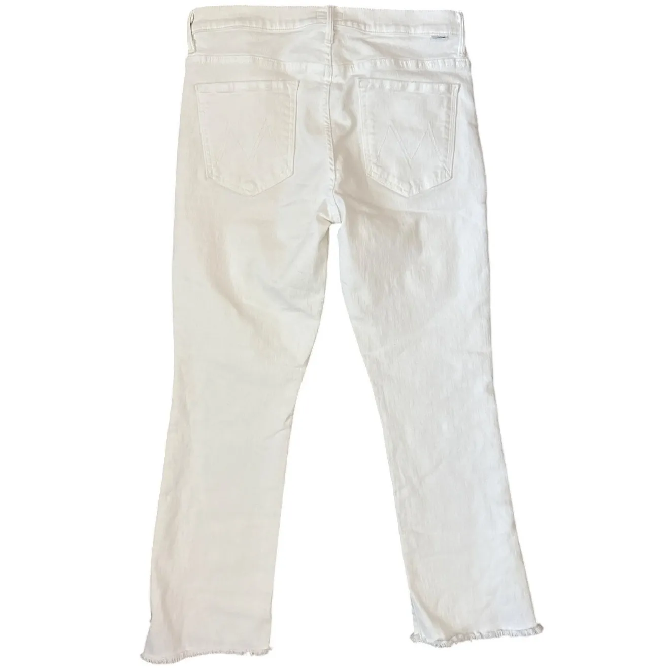 MOTHER The Insider Crop Step Fray in Fairest Of‎ Them All Size 31 White - Image 8
