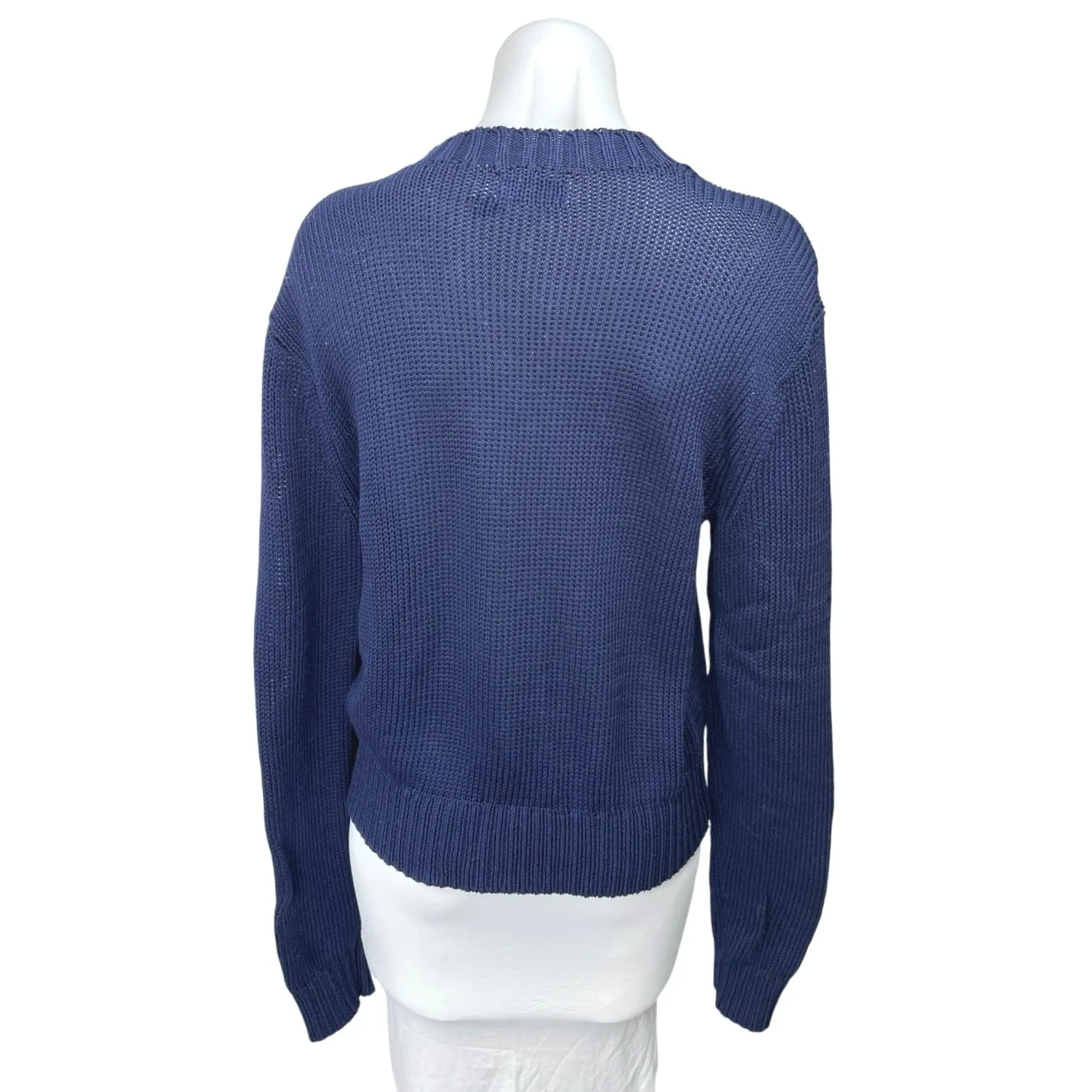 POLO Ralph Lauren Blue Knitted Crew Neck Long Sleeve Pullover Sweater Top Size L - Image 2