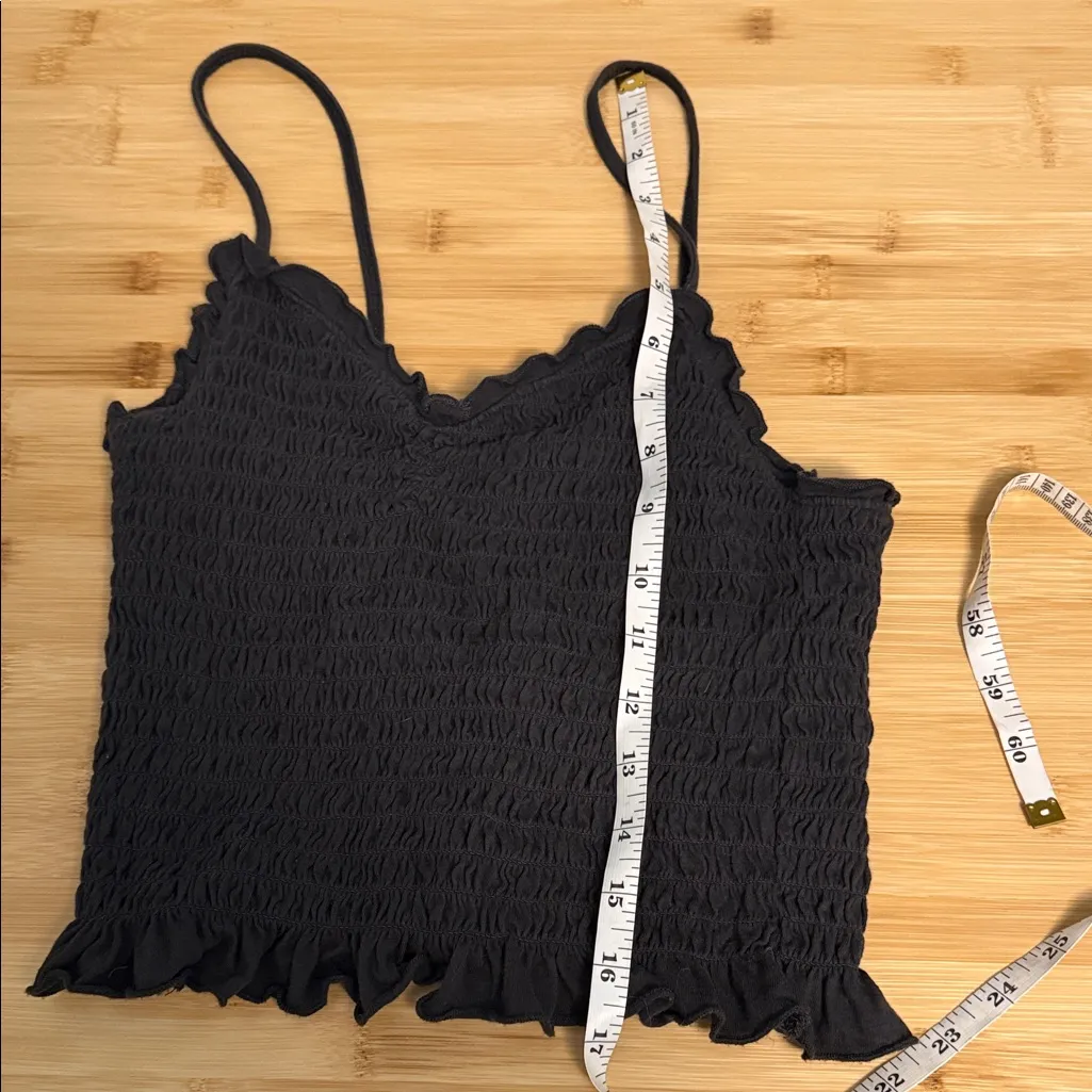 American Eagle Outfitters Size Small Women's Teen Girl Black Smocked Cami Top - Image 4