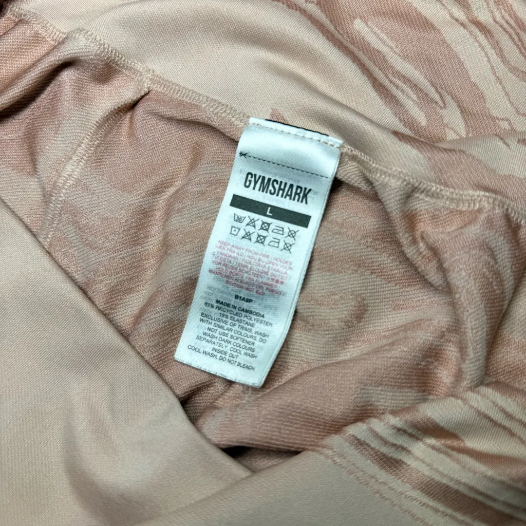 Gymshark Power Jacquard Light Pink Shorts - Image 3