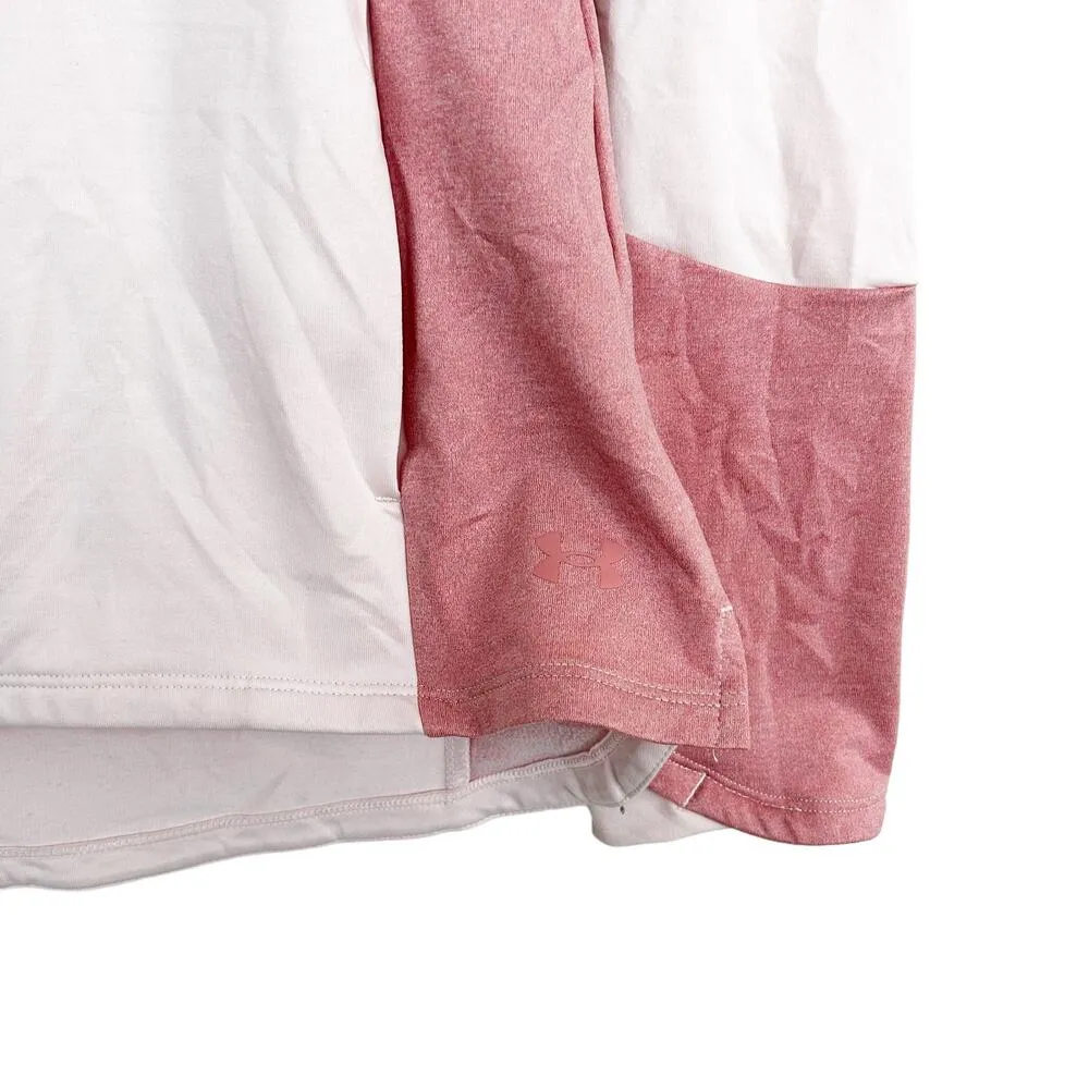 Under Armour Coldgear Fitted Pink Half Zip Sz S - Image 3