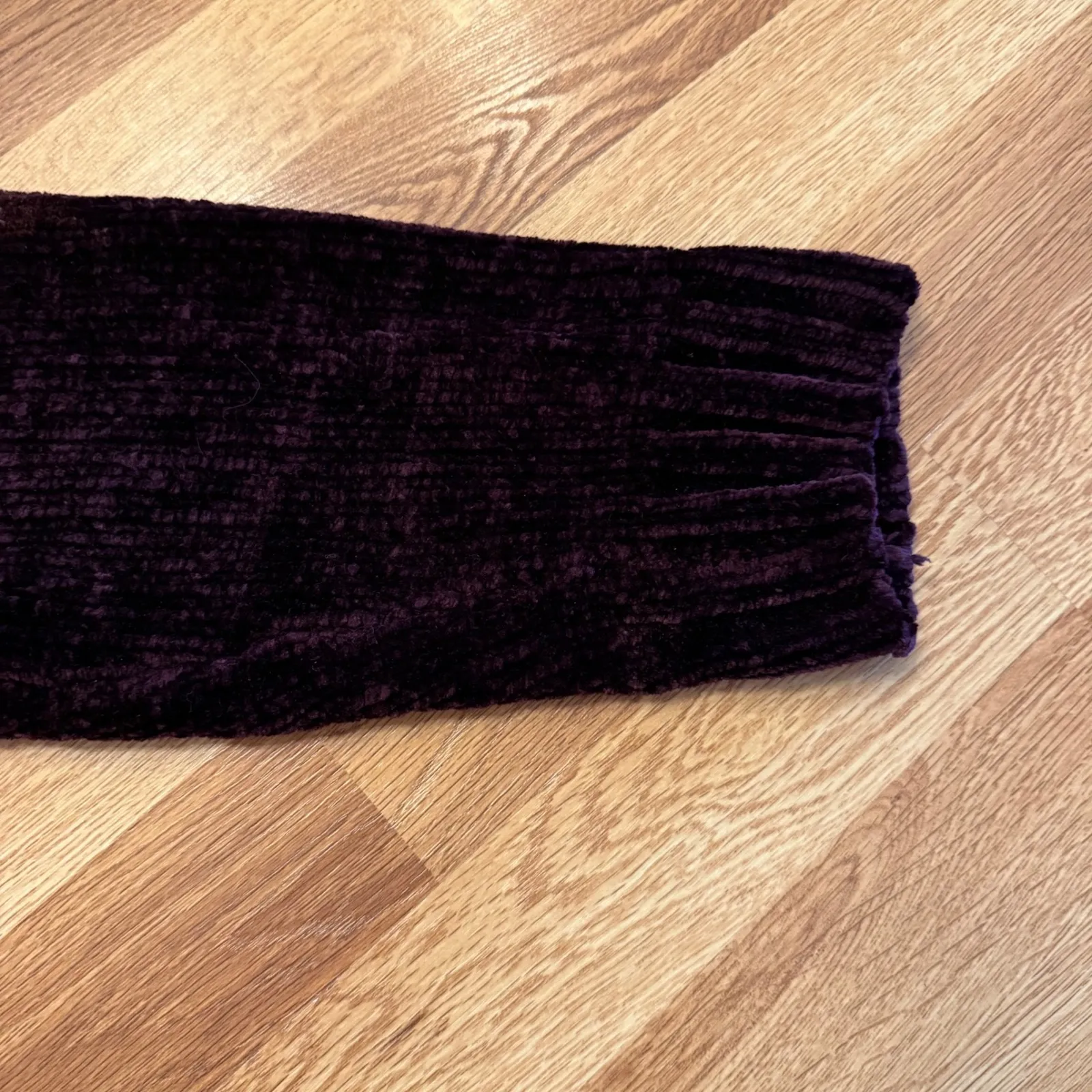 Orvis Chenille Sweater Women's Large L Burgundy Plum Cozy Soft Knit Pullover - Image 5