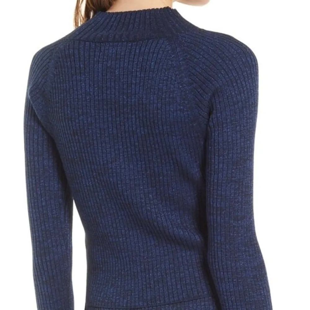 Open Edit Blue Sparkle Cutout L/Sleeve Sweater, medium, $30, B60 - Image 2