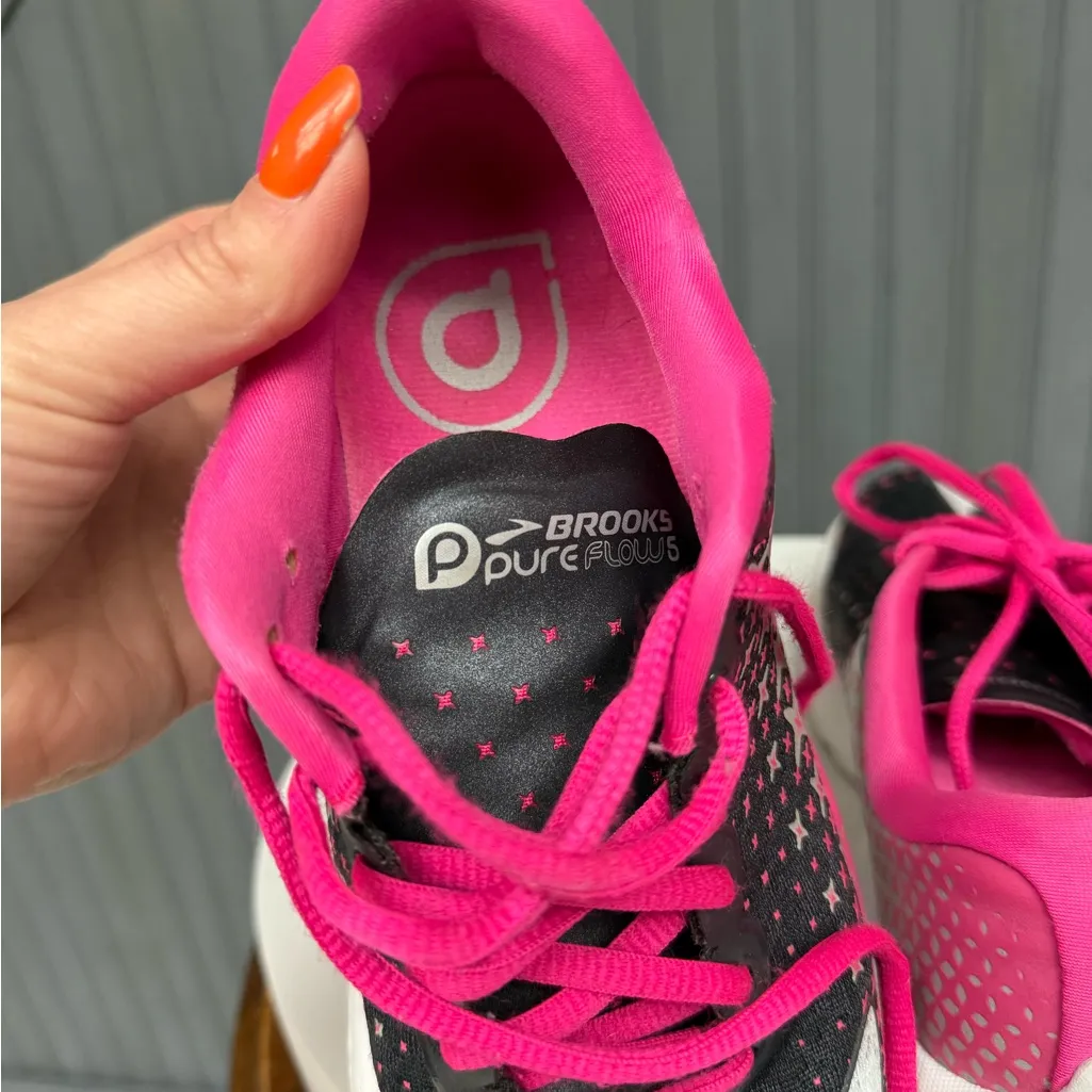 Brooks PureFlow 5 Women’s Running Shoes Black Pink Size 8 GUC Everyday Sneakers - Image 8