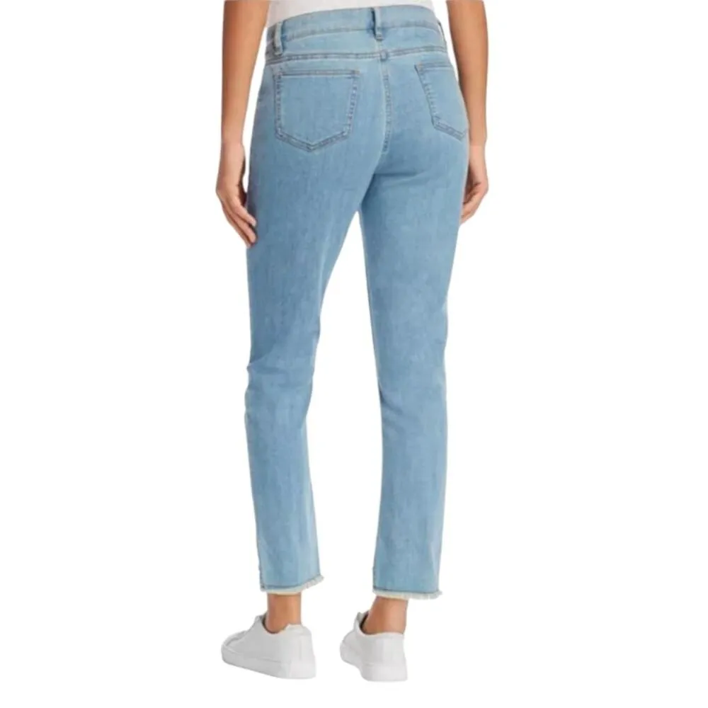 Eileen Fisher Women's Denim Jeans Size 8P Blue Slim Fit Mid Rise Ankle Cropped - Image 2