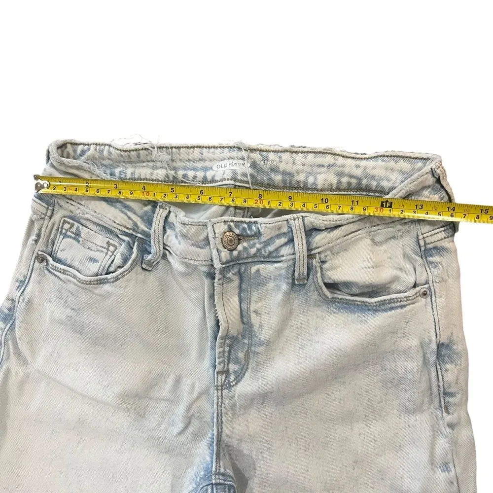 Old Navy Womens Size 6 Rockstar Super Skinny Ankle Light Wash Frayed Ankle Jeans - Image 6