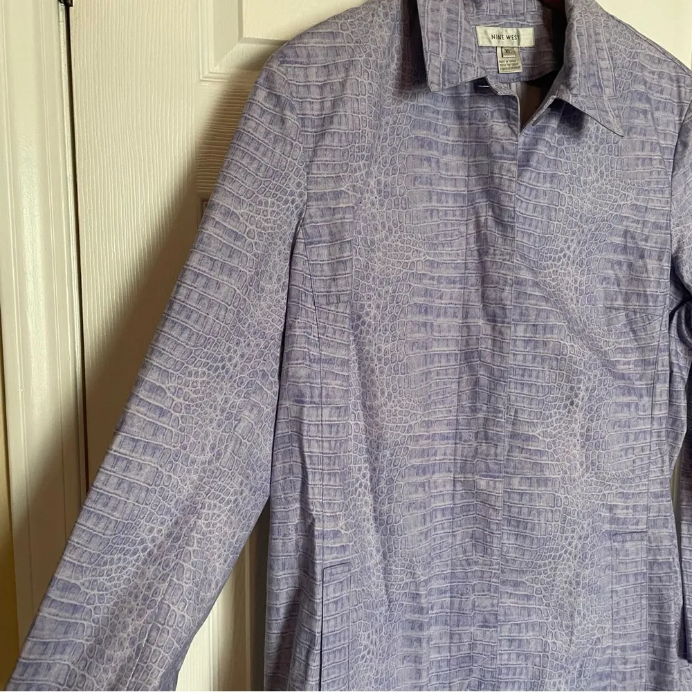 Vintage Deadstock NWT Nine West Womens Trench Utility Jacket Pastel Purple Sz XL - Image 9