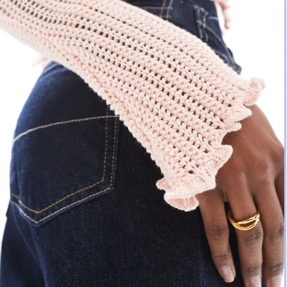 New Cotton On tie crochet knit cardigan scallop sleeves Size S/P - Image 3