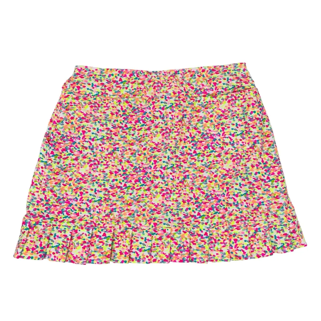 Tzu Tzu Sprinkles Skort Women's Size Medium Pleated Hem Colorful Stretch Tennis Pink - Image 2