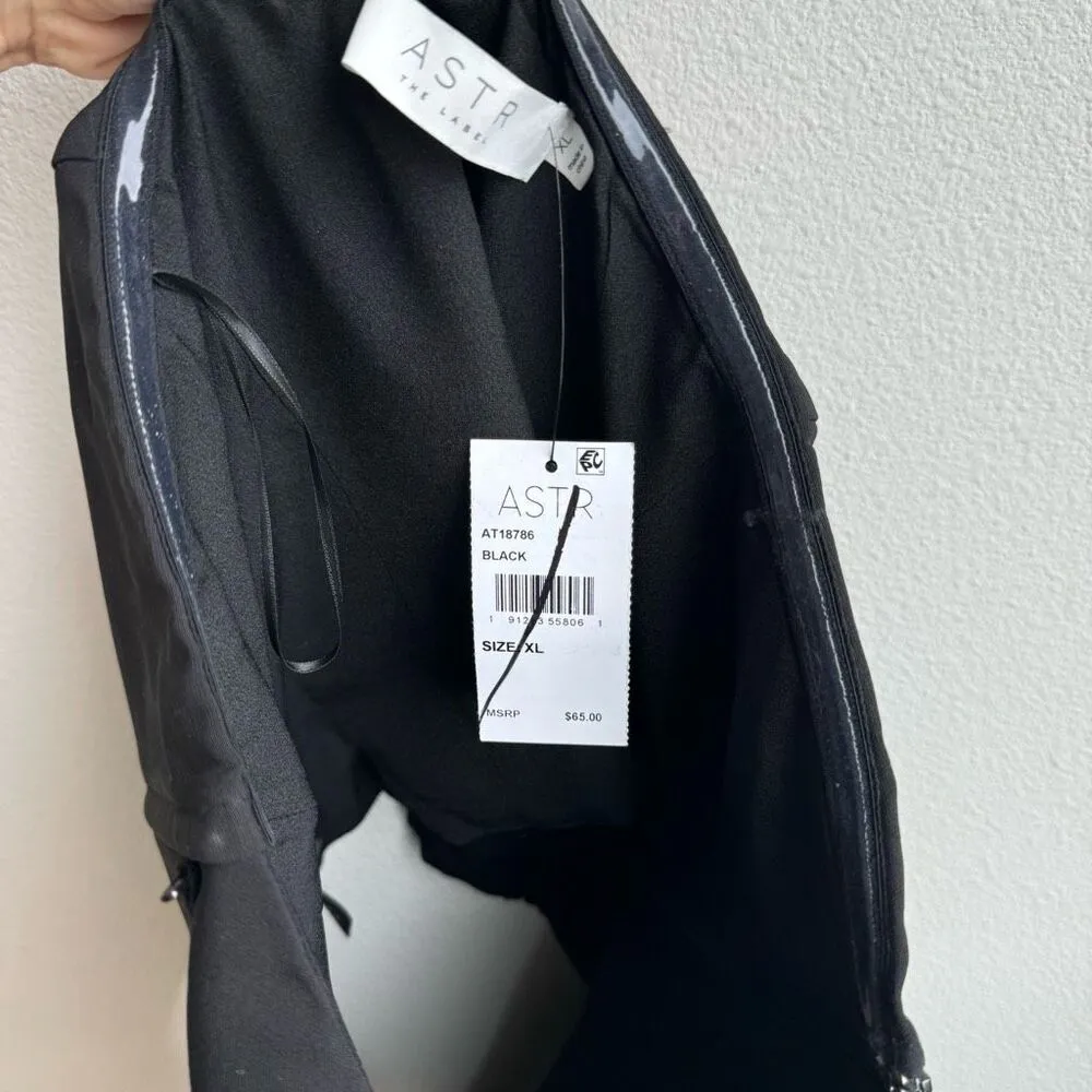 NWT ASTR Strapless Bow Front Bustier Corset Coquette Feminine Black Top Size XL - Image 8