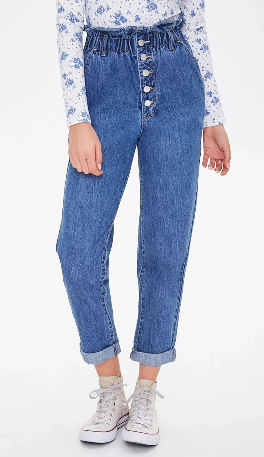 Paperbag Straight-Leg Jeans - Image 3