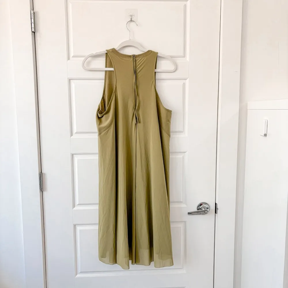 Lululemon Mesh Overlay High-Neck Dress Bronze Green - Image 6