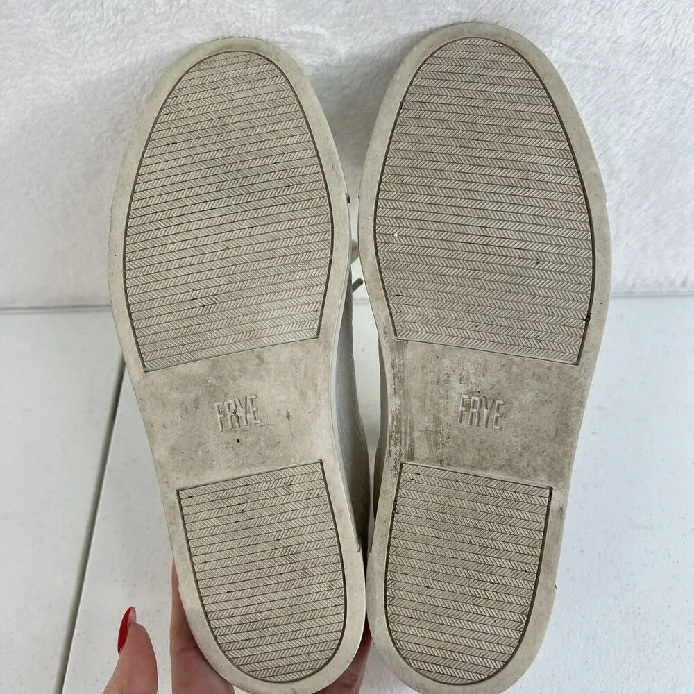 Frye Size 7.5 Sneaker Ivy Low Lace Up White Leather Fashion Women’s Comfort Shoe - Image 9