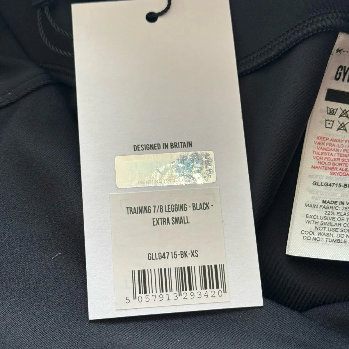 Gymshark Training 7/8 Leggings Black Size XS - Image 9