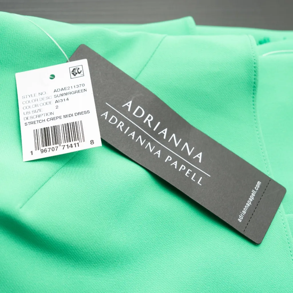 Adrianna Papell - Stretch Crepe Fringe Midi Dress - Image 10