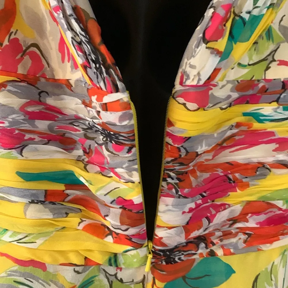 JONES NEW YORK Silk Chiffon Dress Sz:10 - Image 3