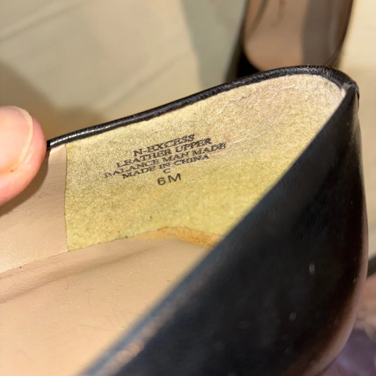 Nine‎ West NWExcess Womens 6M Black Leather Square Toe Block Heel Office Vintage - Image 8